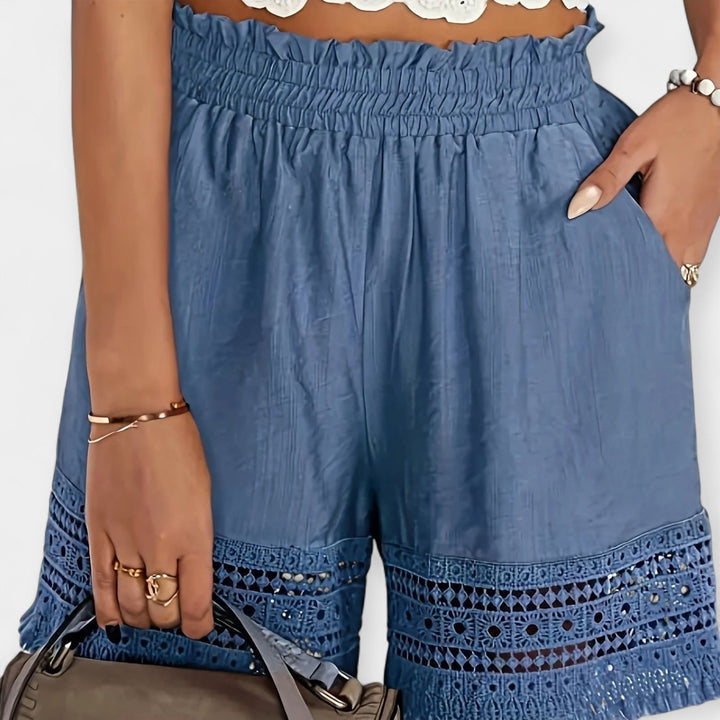 Ida | Blonde Denim Shorts