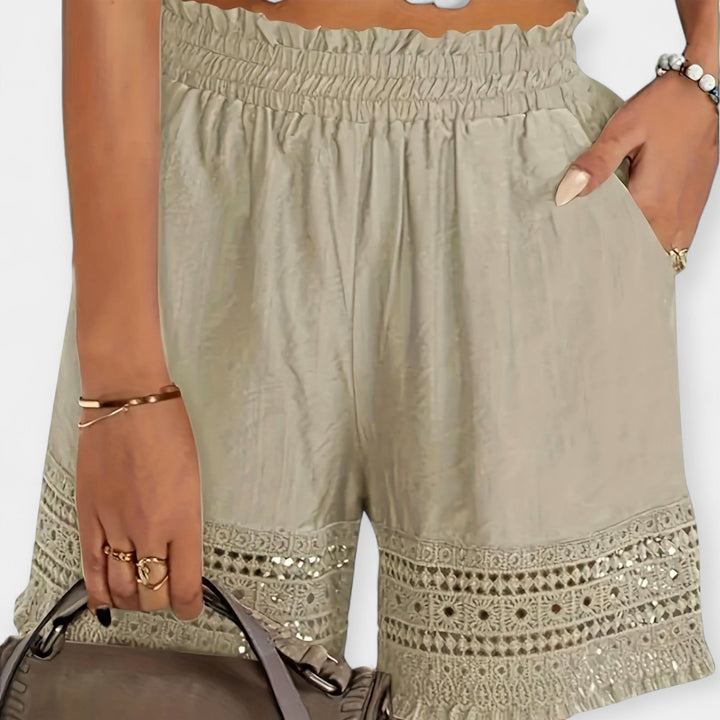 Ida | Blonde Denim Shorts