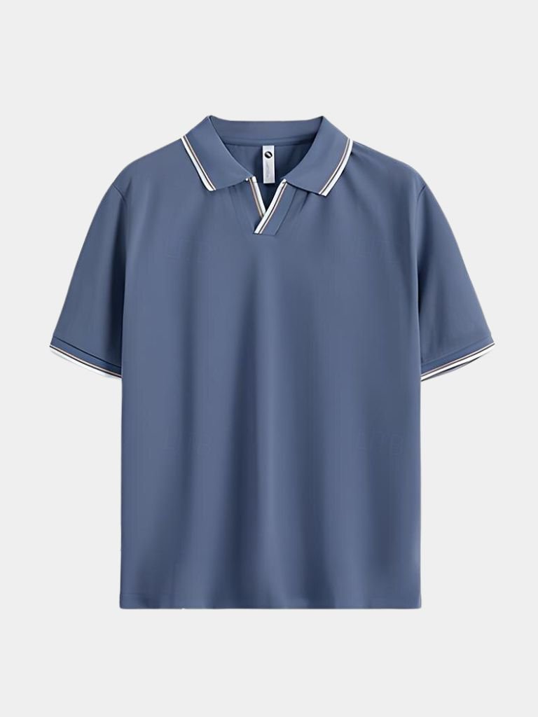 Jesper™ | Noir V-Neck Polo