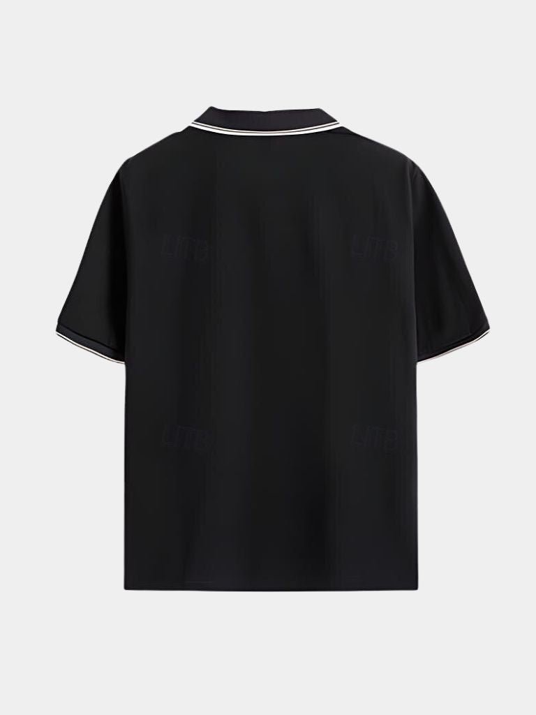Jesper™ | Noir V-Neck Polo