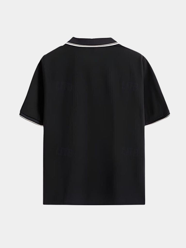 Jesper™ | Noir V-Neck Polo