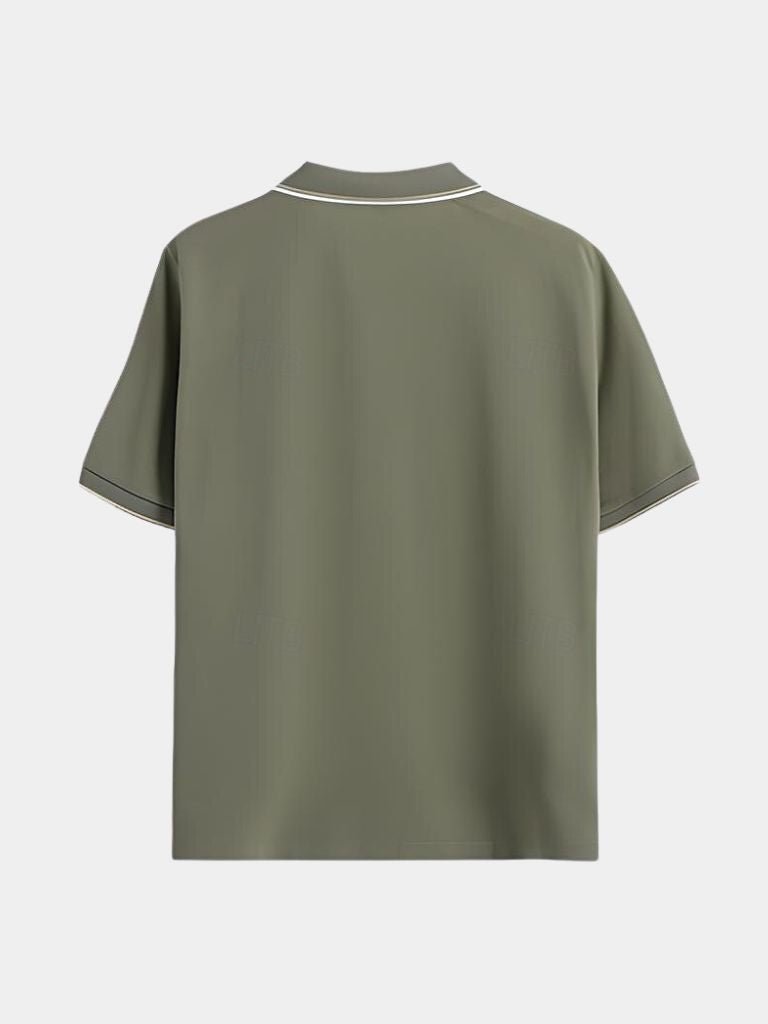 Jesper™ | Noir V-Neck Polo