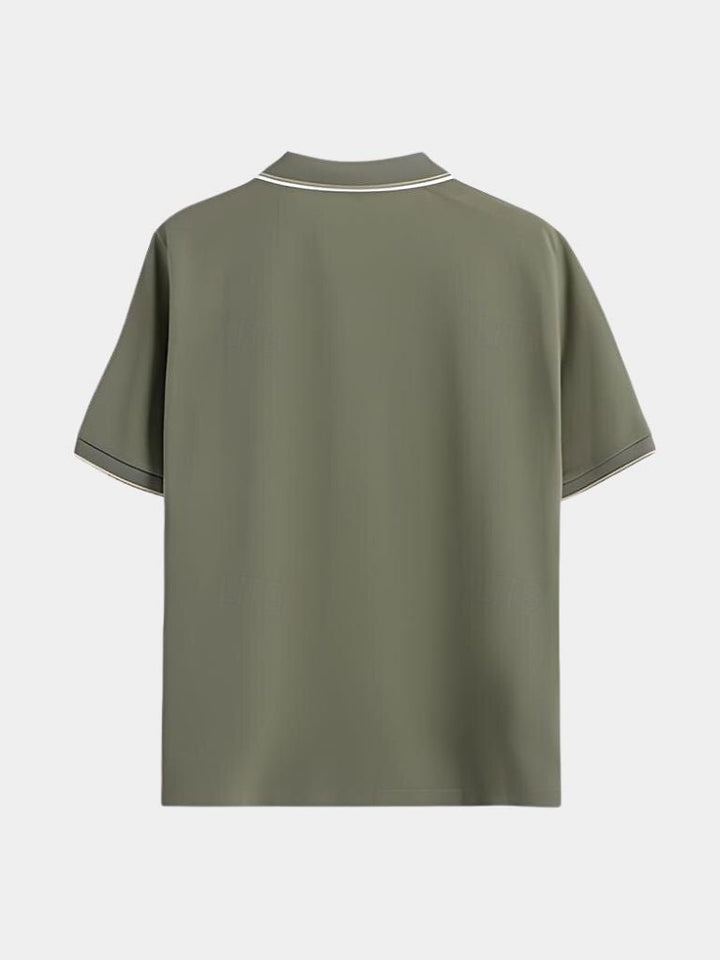 Jesper™ | Noir V-Neck Polo