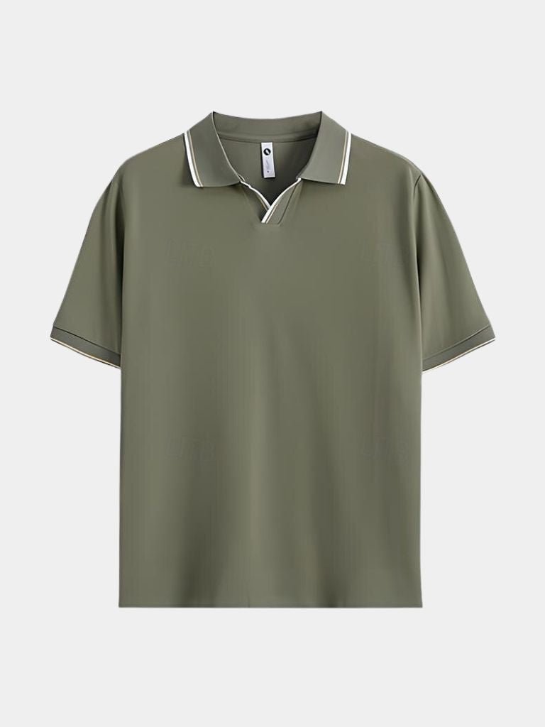 Jesper™ | Noir V-Neck Polo