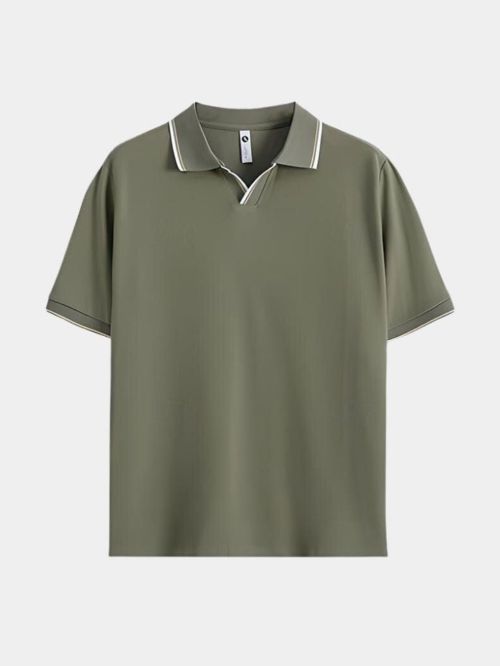 Jesper™ | Noir V-Neck Polo