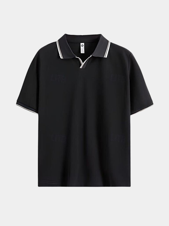 Jesper™ | Noir V-Neck Polo