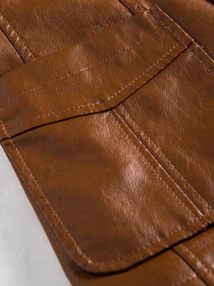 Jonas | Karamelfarvet Læderjakke