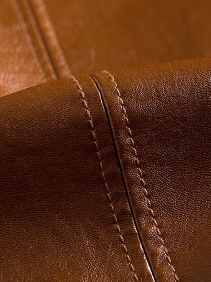 Jonas | Karamelfarvet Læderjakke