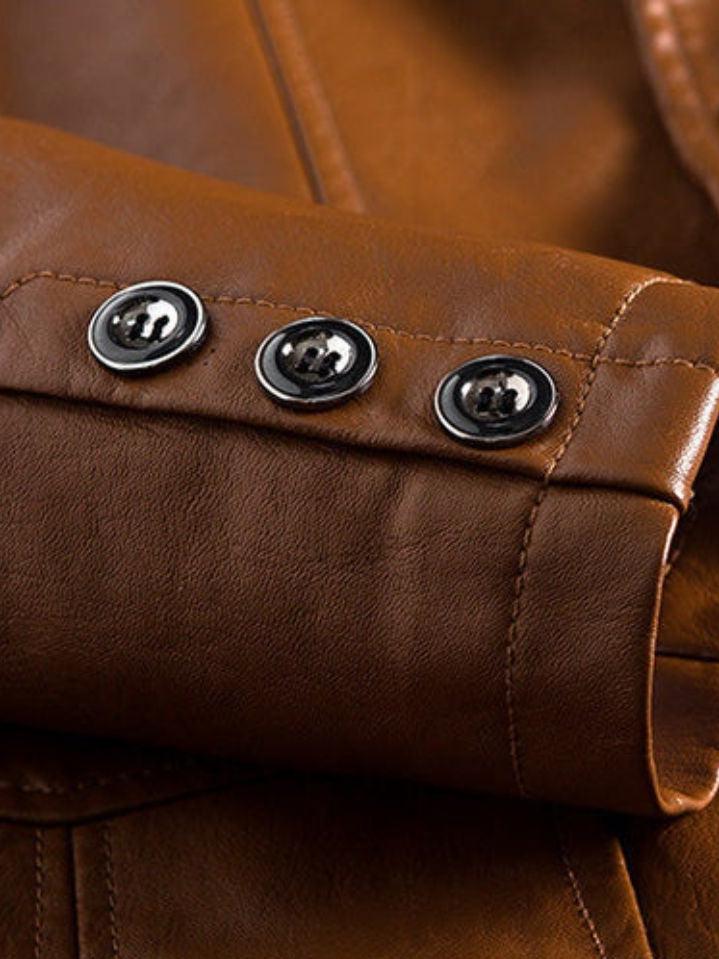 Jonas | Karamelfarvet Læderjakke