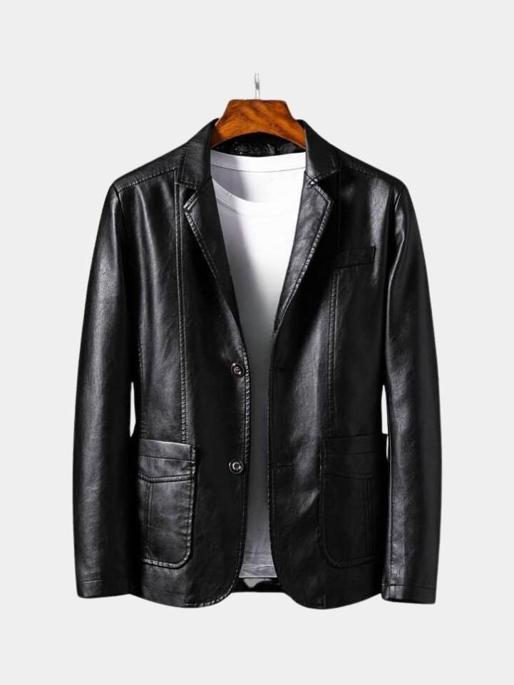 Jonas | Karamelfarvet Læderjakke