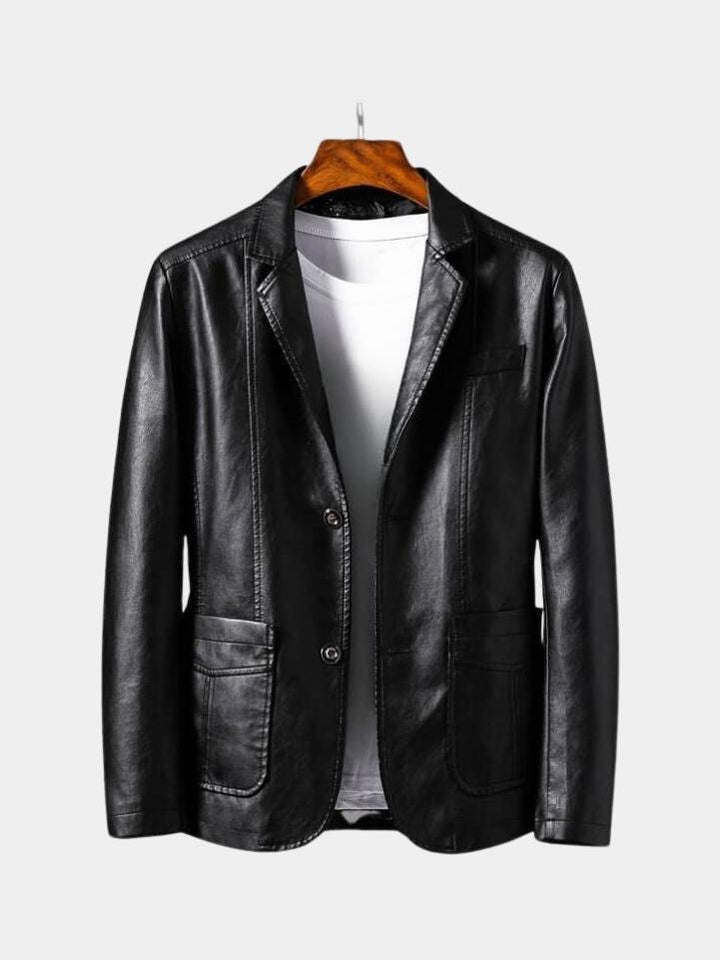 Jonas | Karamelfarvet Læderjakke