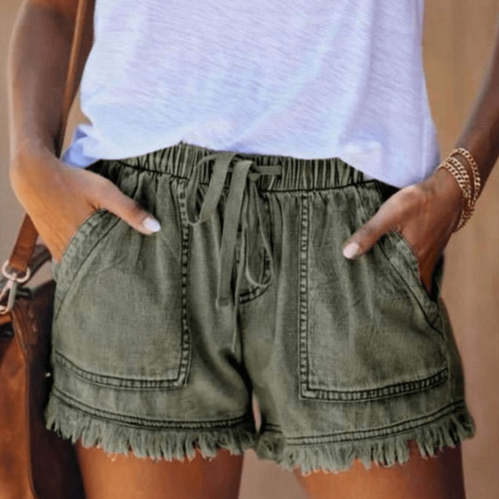 Karen | High-Waisted Denim Shorts