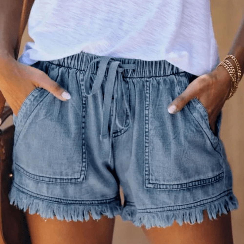 Karen | High-Waisted Denim Shorts
