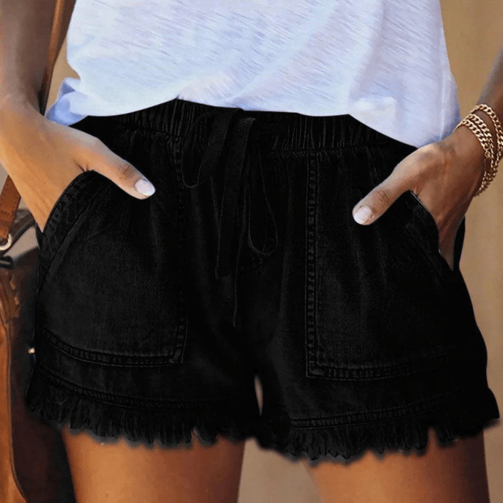 Karen | High-Waisted Denim Shorts