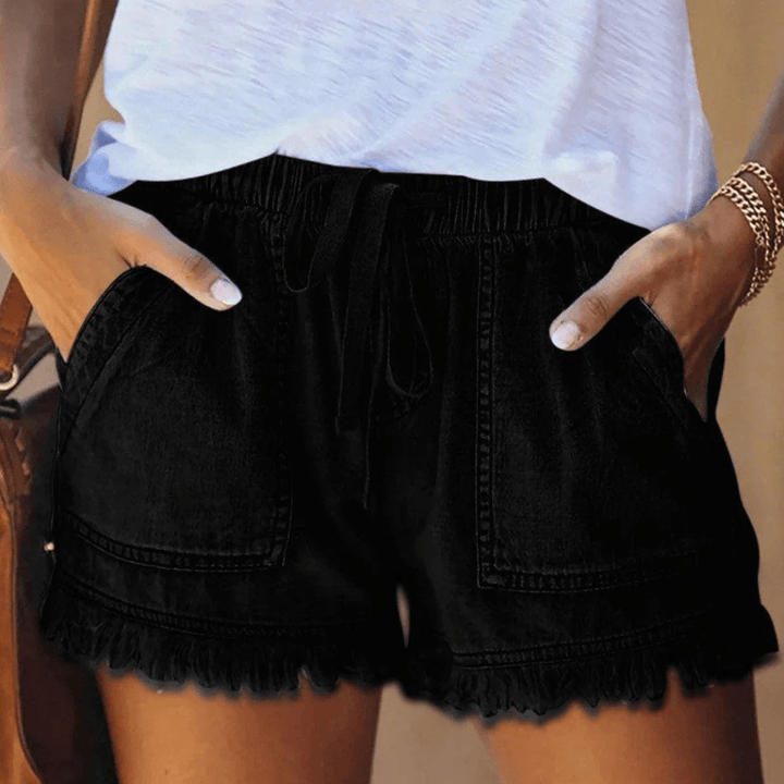 Karen | High-Waisted Denim Shorts