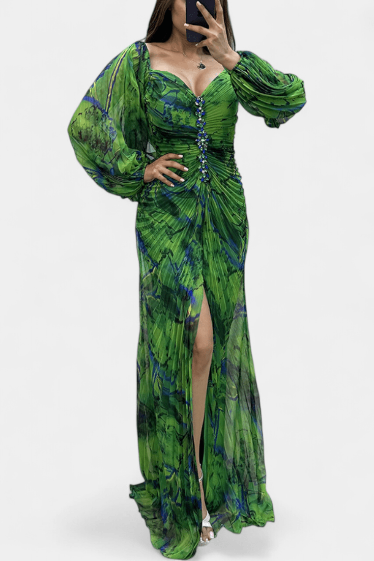 Kirstine | Plissé Maxi Dress