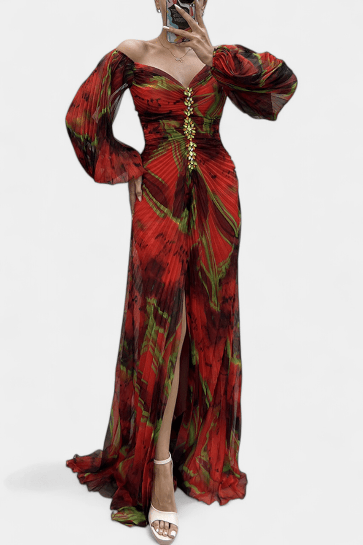 Kirstine | Plissé Maxi Dress