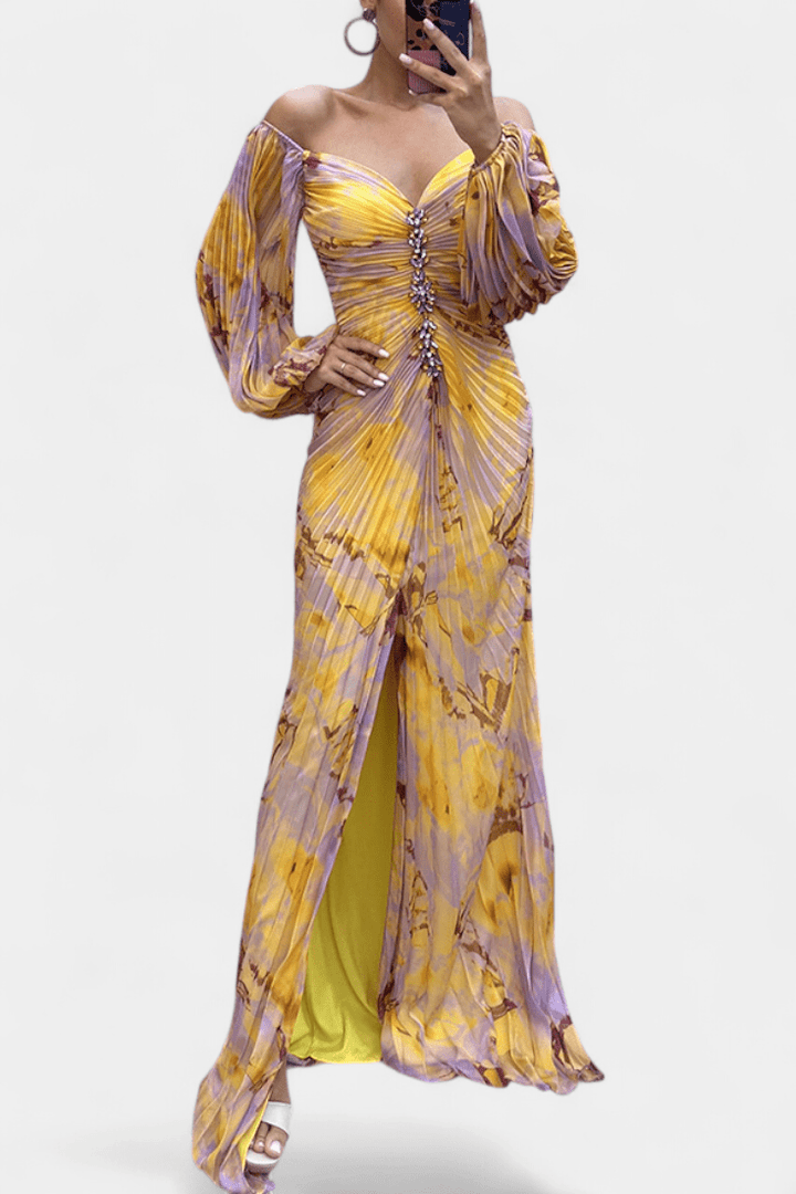 Kirstine | Plissé Maxi Dress