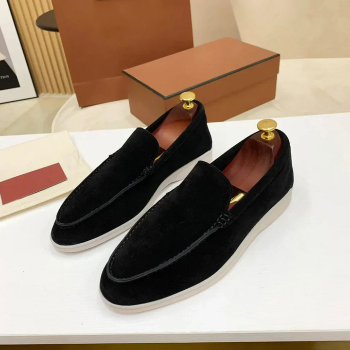 Klassiske Loafers i Ruskind