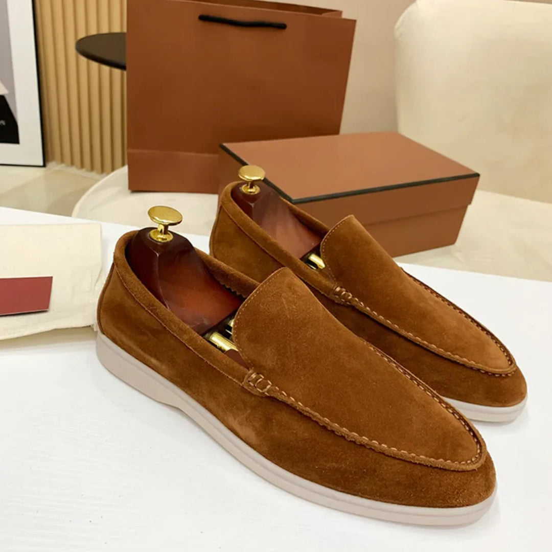 Klassiske Loafers i Ruskind