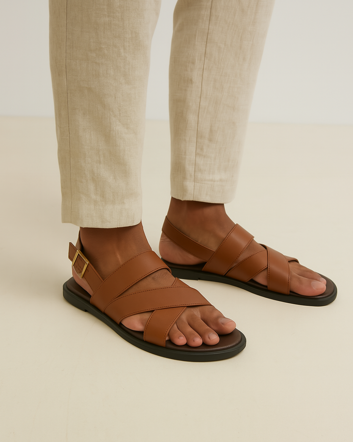Lanaro™ | Chic Cross-Strap Sandals