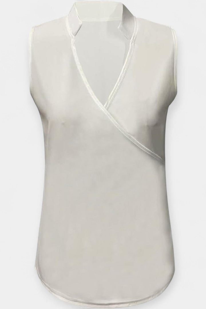 Laura | Mønstret Ærmeløs Bluse