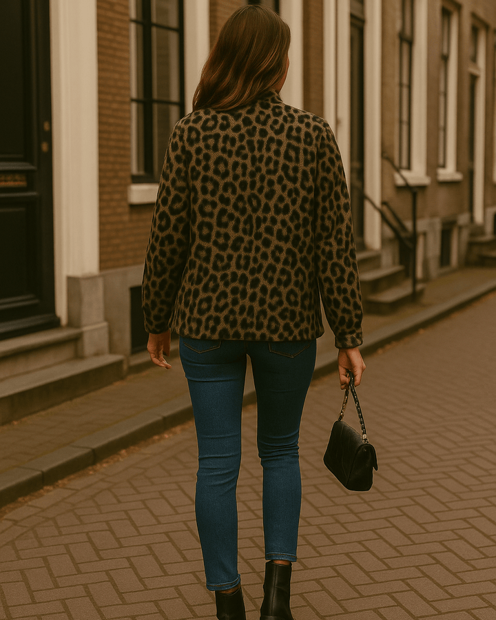 Leona | Leopard Print Bomber Jacket