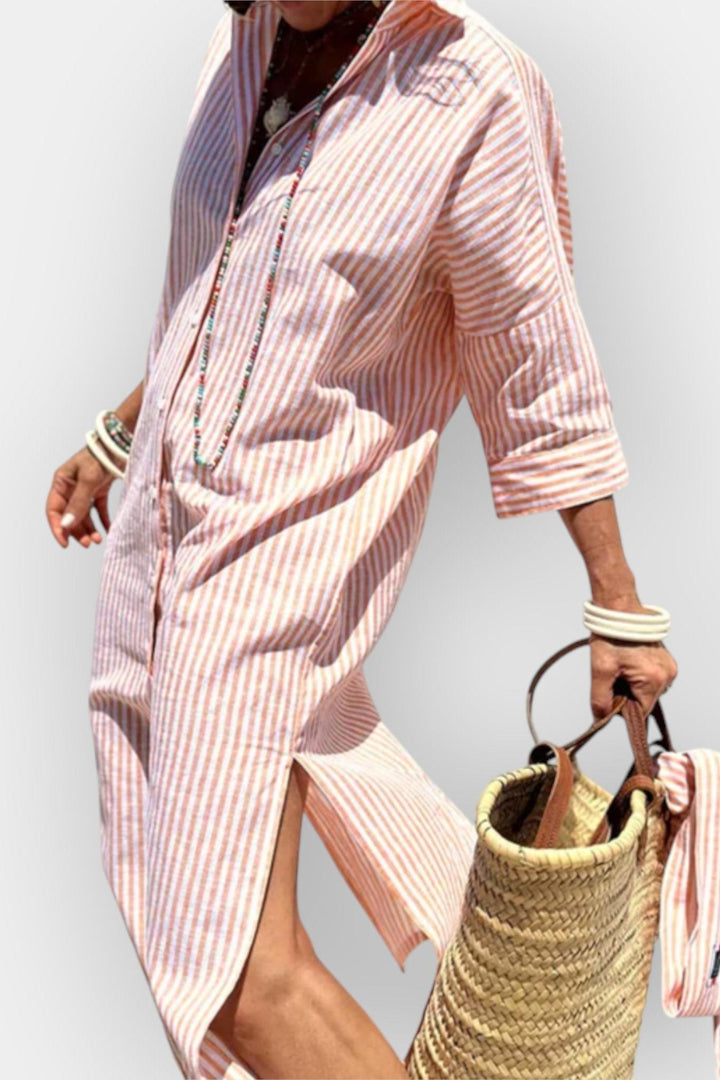 Luna | Striped Shirt Dress