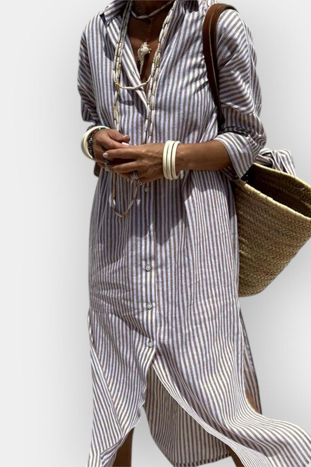 Luna | Striped Shirt Dress