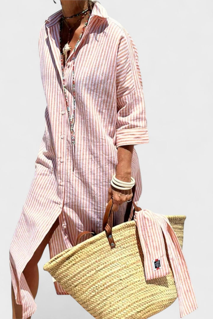 Luna | Striped Shirt Dress