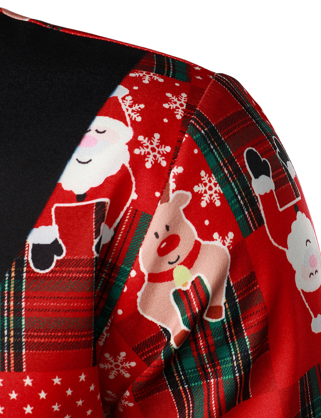 Herre Vintage Rød Tartan Sjov Ferie Jul Langærmet Skjorte