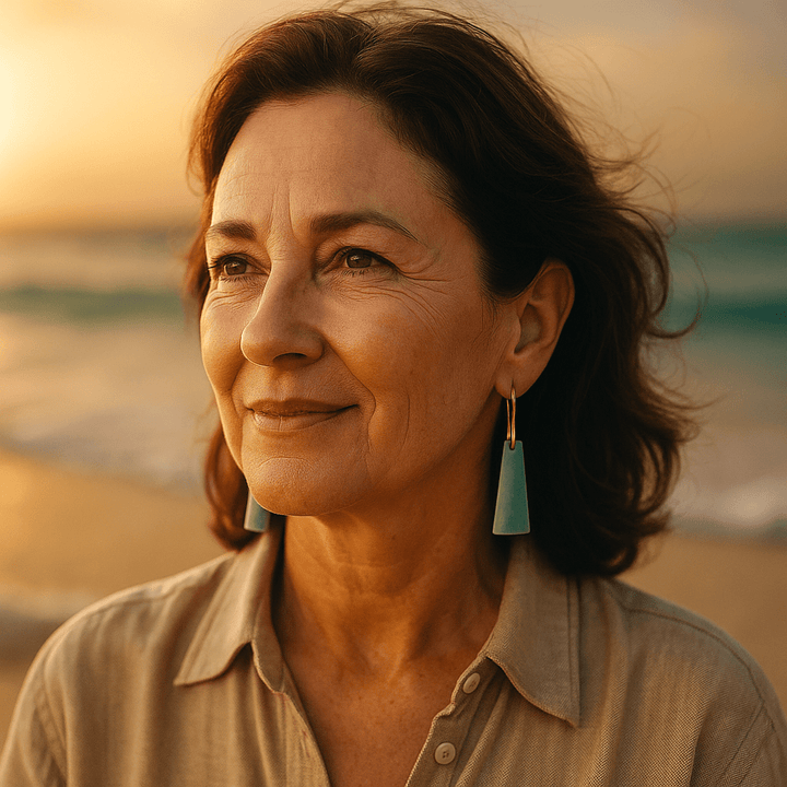 Malou | Smaragdgrøn Øreringe" can be rewritten as "Malou | Emerald Green Earrings.