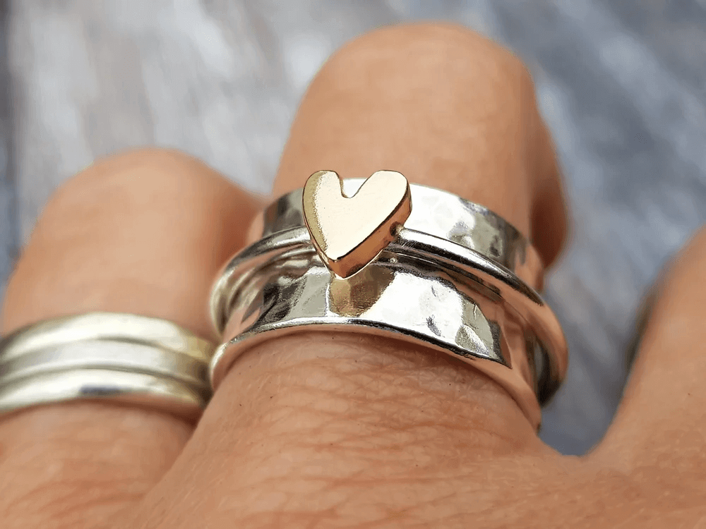 Guldring Med Hjerte