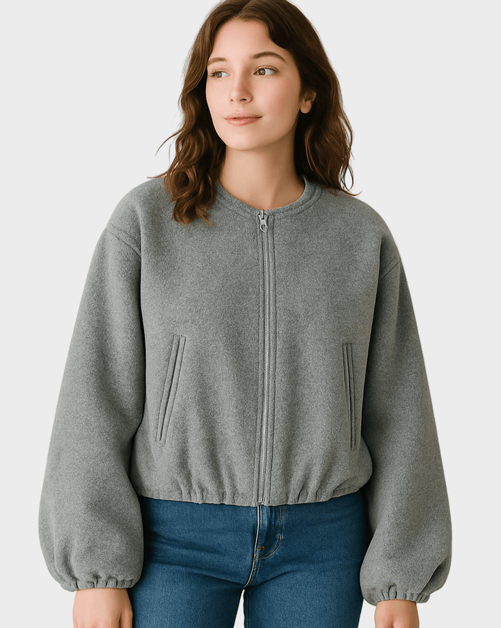 Mette | Kort Bomberjakke" can be rewritten as "Mette | Cropped Bomber Jacket.