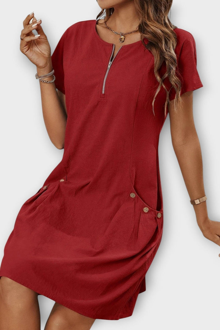 Mette | Zipper Mini Dress