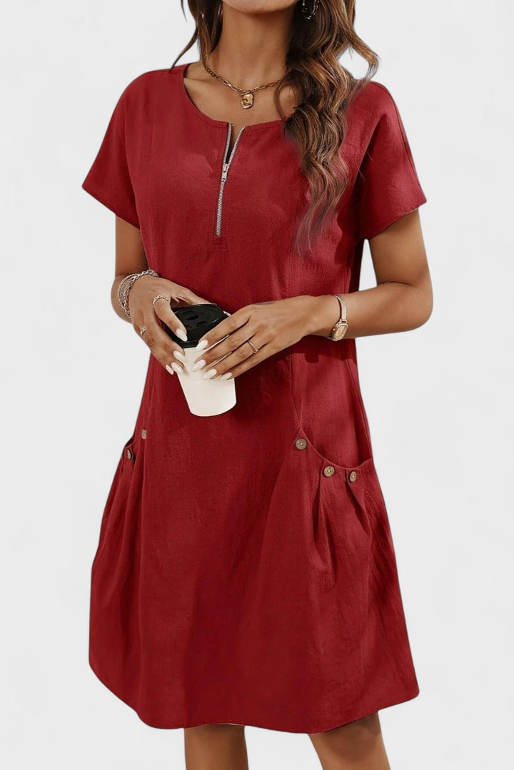 Mette | Zipper Mini Dress