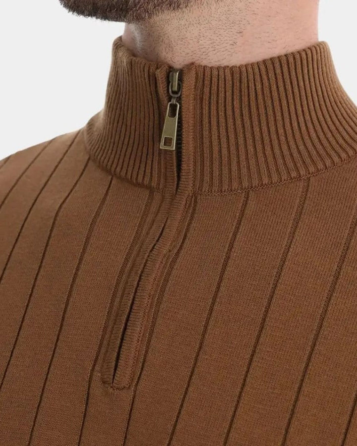 "Mikkel™ | Halvzip Bomuldstrøje" can be rewritten as "Mikkel™ | Half-Zip Cotton Sweater".