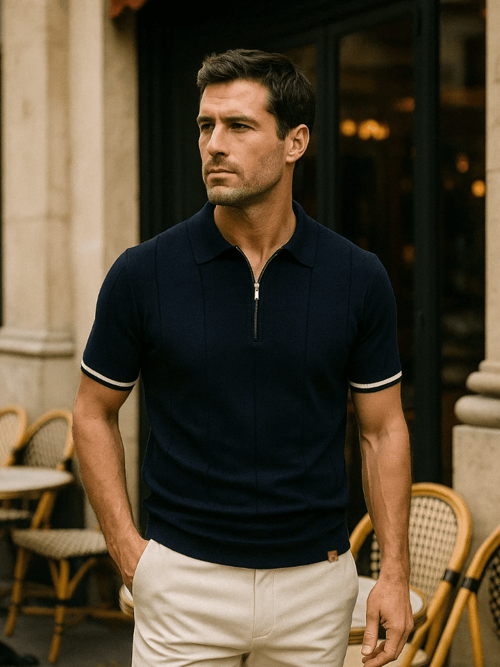 Mikkel™ | Luxe Royal Zip Polo