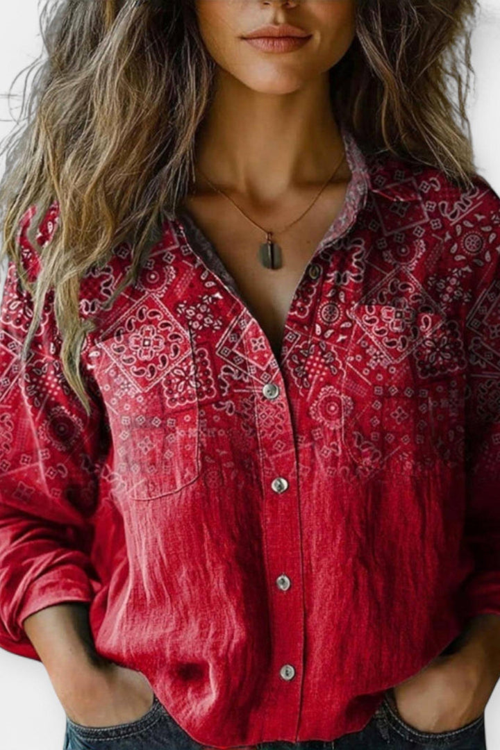 Mille | Retro Pattern Blouse