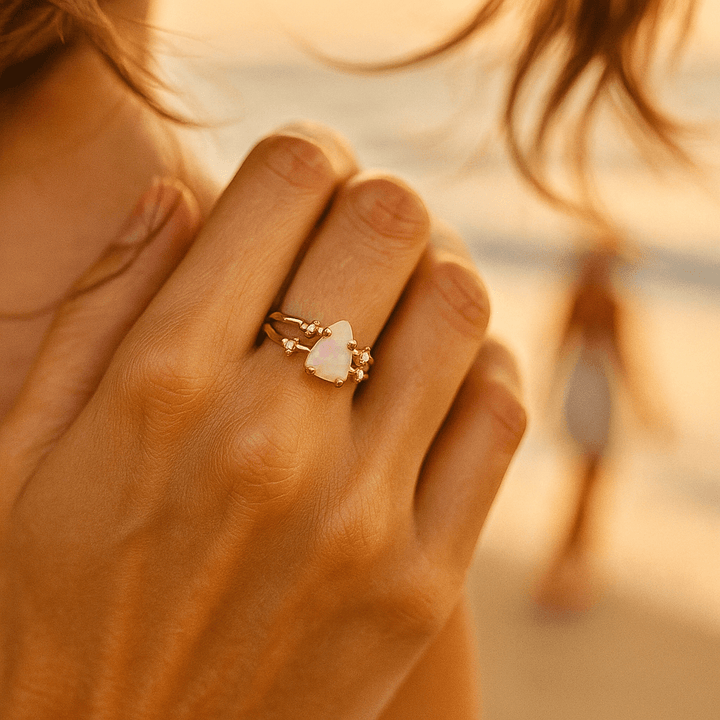 Nora | Sølvring med Månesten