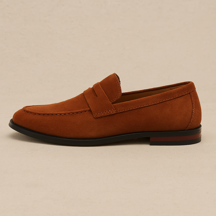 Classic Suede Penny Loafers with Timeless Elegance