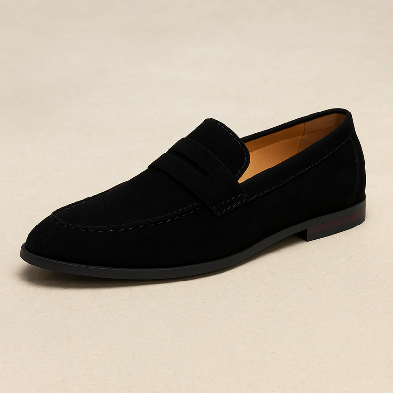 Classic Suede Penny Loafers with Timeless Elegance