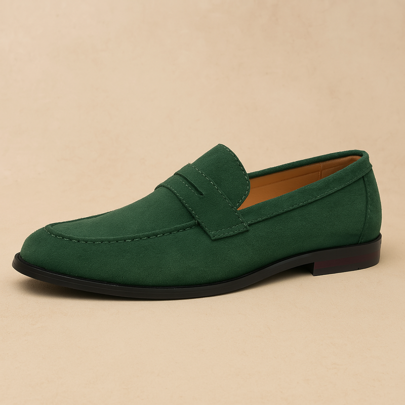 Classic Suede Penny Loafers with Timeless Elegance