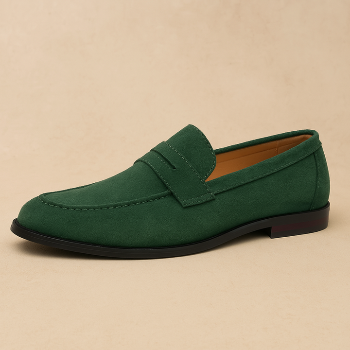 Classic Suede Penny Loafers with Timeless Elegance