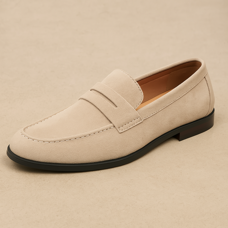 Classic Suede Penny Loafers with Timeless Elegance