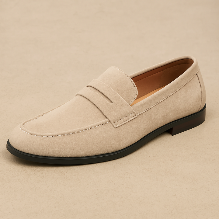 Classic Suede Penny Loafers with Timeless Elegance