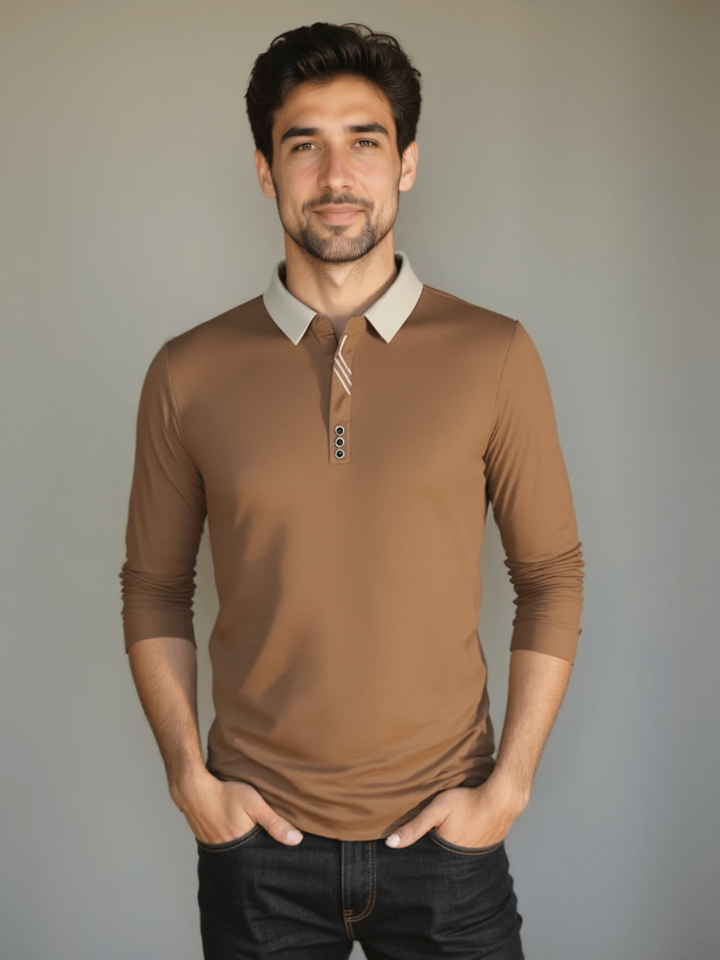 René™ | Stylish Long-Sleeve Polo