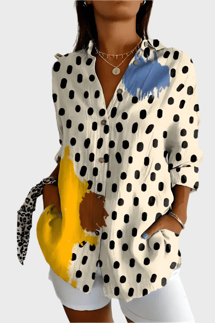 Rosa | Mønstret Bluse