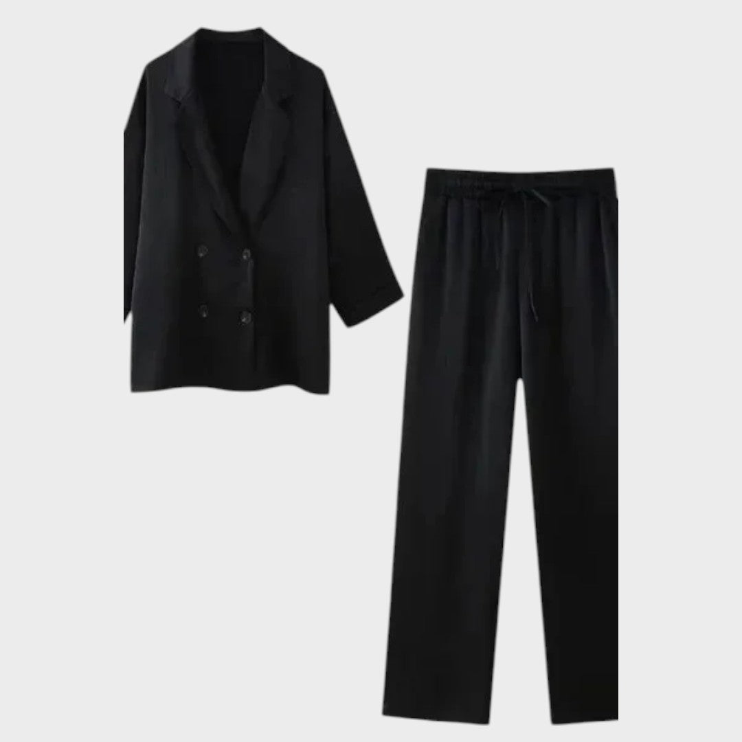 Malina - Elegant Blazer og Bukser Sæt