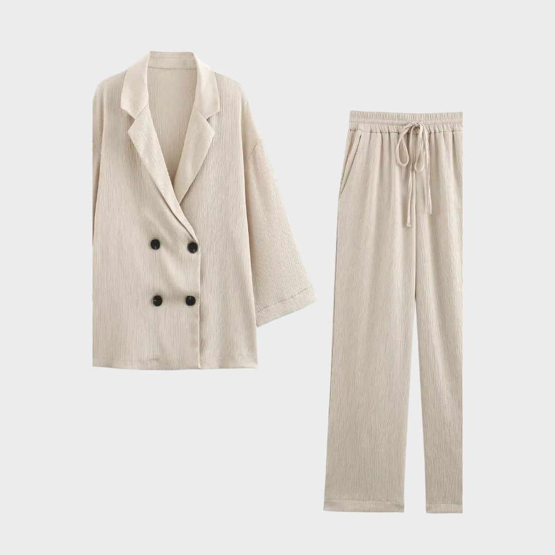 Malina - Elegant Blazer og Bukser Sæt